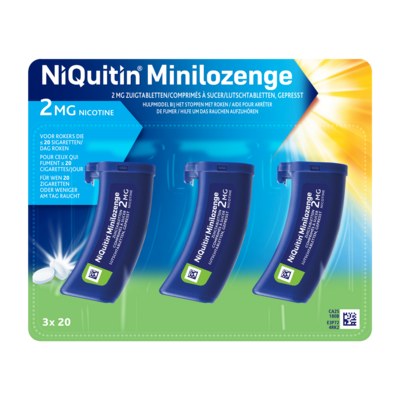 NIQUITIN 2,0MG MINILOZENGE ZUIGTABLETTEN 60