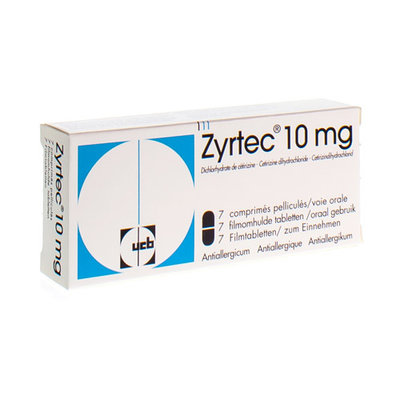 ZYRTEC 10 MG FILMOMH TABL 7 X 10 MG