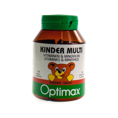 MULTIVITAMINEN KINDEREN AARDBEI TABL 100 OPTIMAX