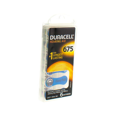 DURACELL EASYTAB HOORBATTERIJ DA675 6 BLAUW