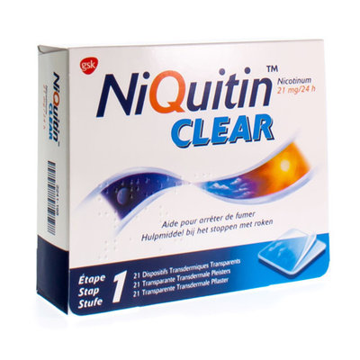 NIQUITIN CLEAR PATCHES 21 X 21 MG