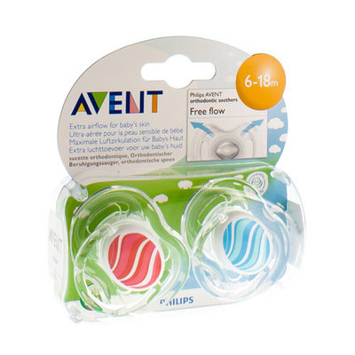 AVENT FOPSPEEN FREE FLOW TENDENS SIL DUB. 6-18M 2