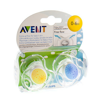 AVENT FOPSPEEN FREE FLOW TENDENS SIL DUB. 0- 6M 2