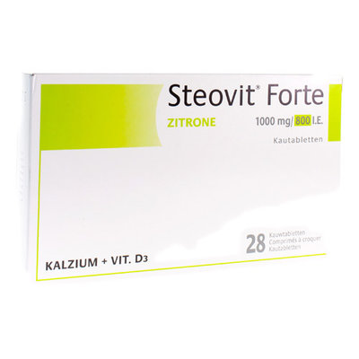 STEOVIT FORTE 1000MG/800IE KAUWTABL 28