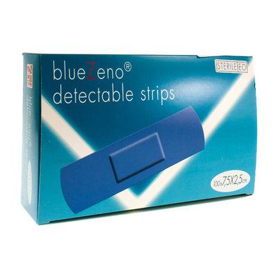 BLUEZENO DETECTABLE STRIP 7,5X2,5CM 100