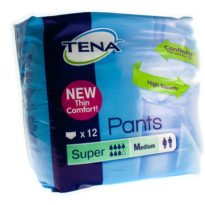 TENA PANTS SUPER MEDIUM 12