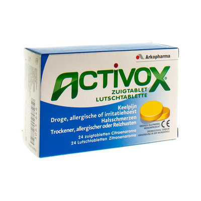 ACTIVOX KEELPIJN ZUIGTABLETTEN 24