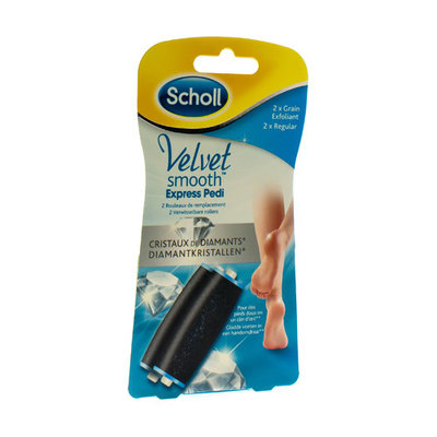 SCHOLL VELVET SMOOTH EXPR.PEDI 2ROL.DIAMANTKRISTAL