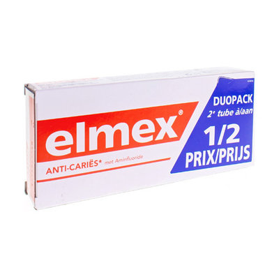 ELMEX TANDP ANTICARIES TUBE 2X75ML 2DE -50%