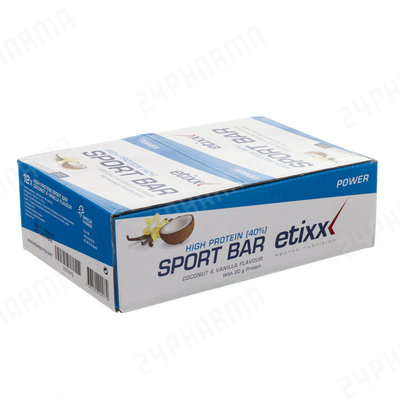 ETIXX HIGH PROTEIN BAR COCONUT VANILLA 12X50G