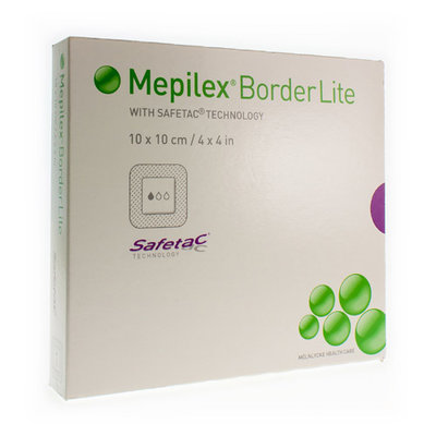 MEPILEX LITE DUN VERB SIL STER 10X10,00CM 5 284100