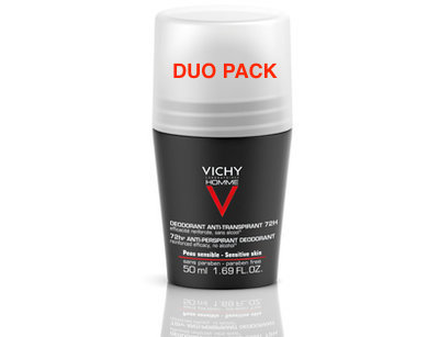VICHY HOMME DEO A/TRANSP. 72U ROLLER DUO 2X50ML