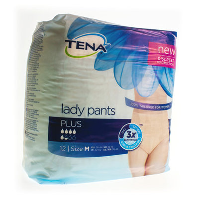 TENA LADY PANTS PLUS MEDIUM 12