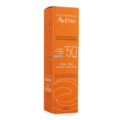 AVENE ZONNE FLUIDE IP50+ S/PARFUM 50ML