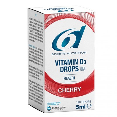 6D VITAMINE D3 KERS - CHERRY 190 DRUPPELS (5ML)