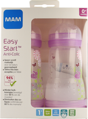 MAM ZUIGFLES EASY START ANTI COLIC 260ML MEISJE