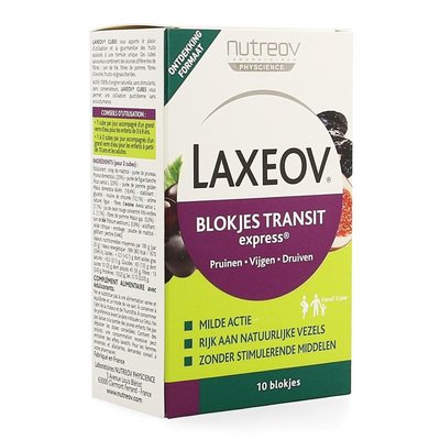 LAXEOV TRANSIT PRUIM VIJG DRUIF BLOKJES 10X10G